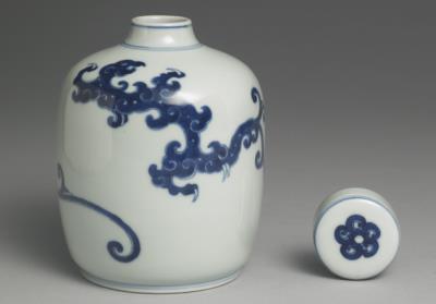 图片[3]-Tea caddy with kui-dragon pattern in underglaze blue, Qing dynasty, Yongzheng reign (1723-1735)-China Archive